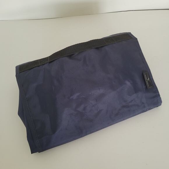 Vincenzo Valentino Shopping Bucket Bag On Wheels Nylon Foldable Navy Blue XL - Picture 9 of 10